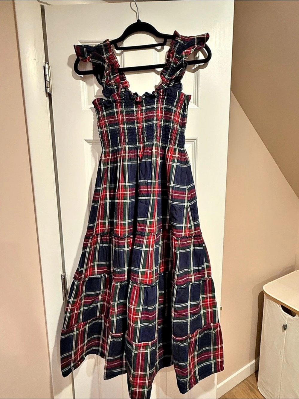 LIKE NEW Hill House Home The Ellie Nap Dress, Navy Tartan, Small